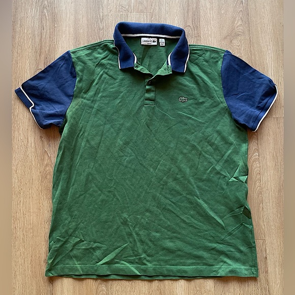 Lacoste Other - Lacoste Slim Fit Pique Polo Contrast Collar and Sleeve Croc Logo in Green